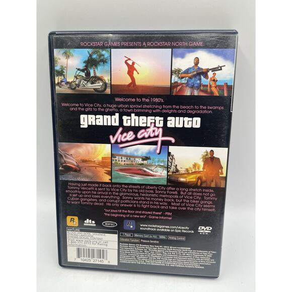 Grand Theft Auto - Vice City (Sony PlayStation 2, PS2, 2002) w/ Manual - Picture 4 of 8